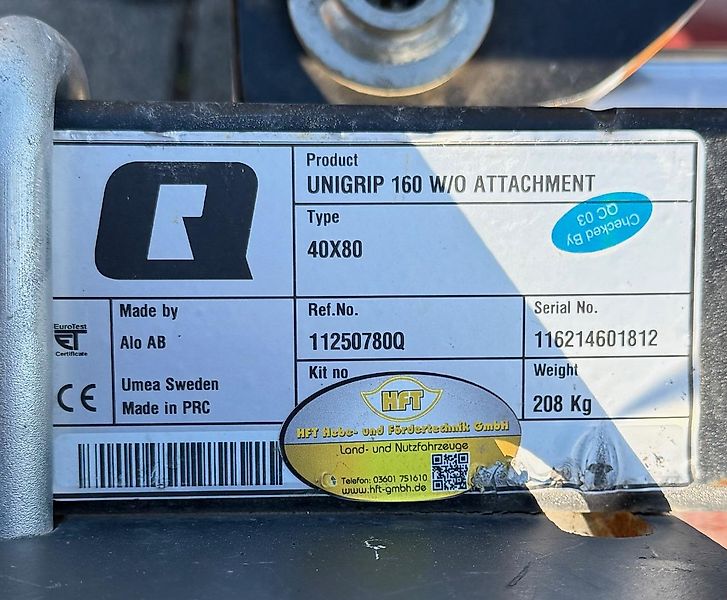 Anbaugeräte Teleskoplader: Alö Unigrip 160 JCB Q-Fit gebraucht Alö Unigrip 160 JCB Q-Fit