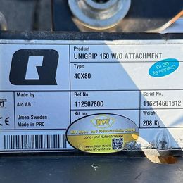 Anbaugeräte Teleskoplader: Alö Unigrip 160 JCB Q-Fit gebraucht Alö Unigrip 160 JCB Q-Fit