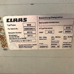 Claas Liner 2900 Typ 988