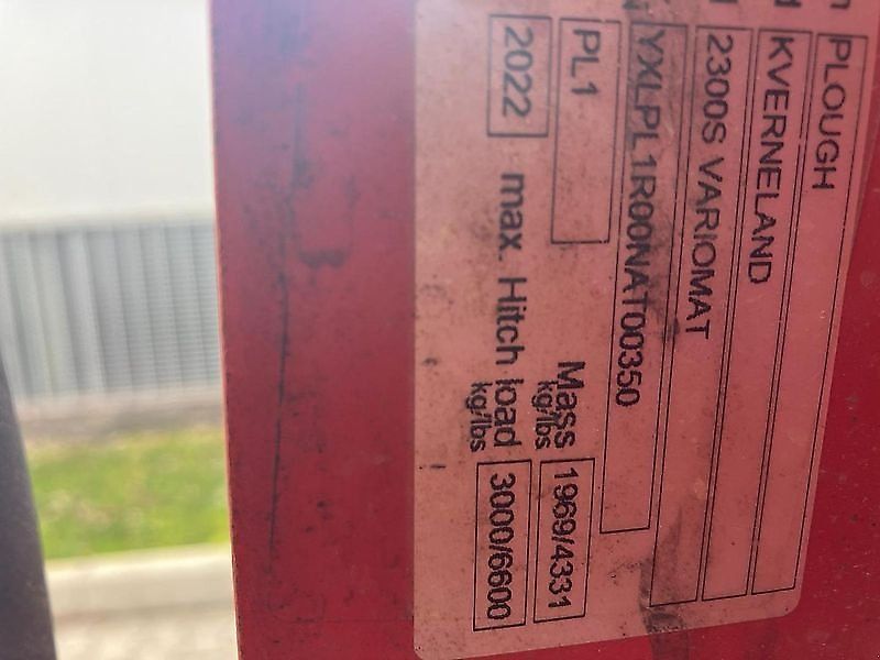 Pflüge: Kverneland 2300 S Variomat gebraucht Kverneland 2300 S Variomat